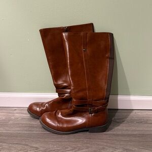 American Eagle Outfitters Brown Leather Riding Boots
